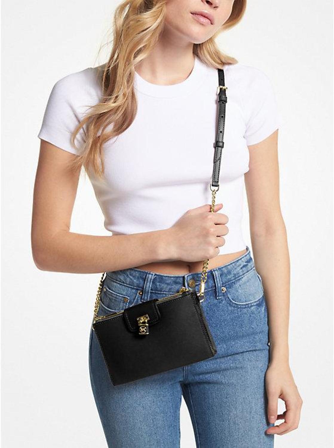 Ruby Small Saffiano Leather Crossbody Bag