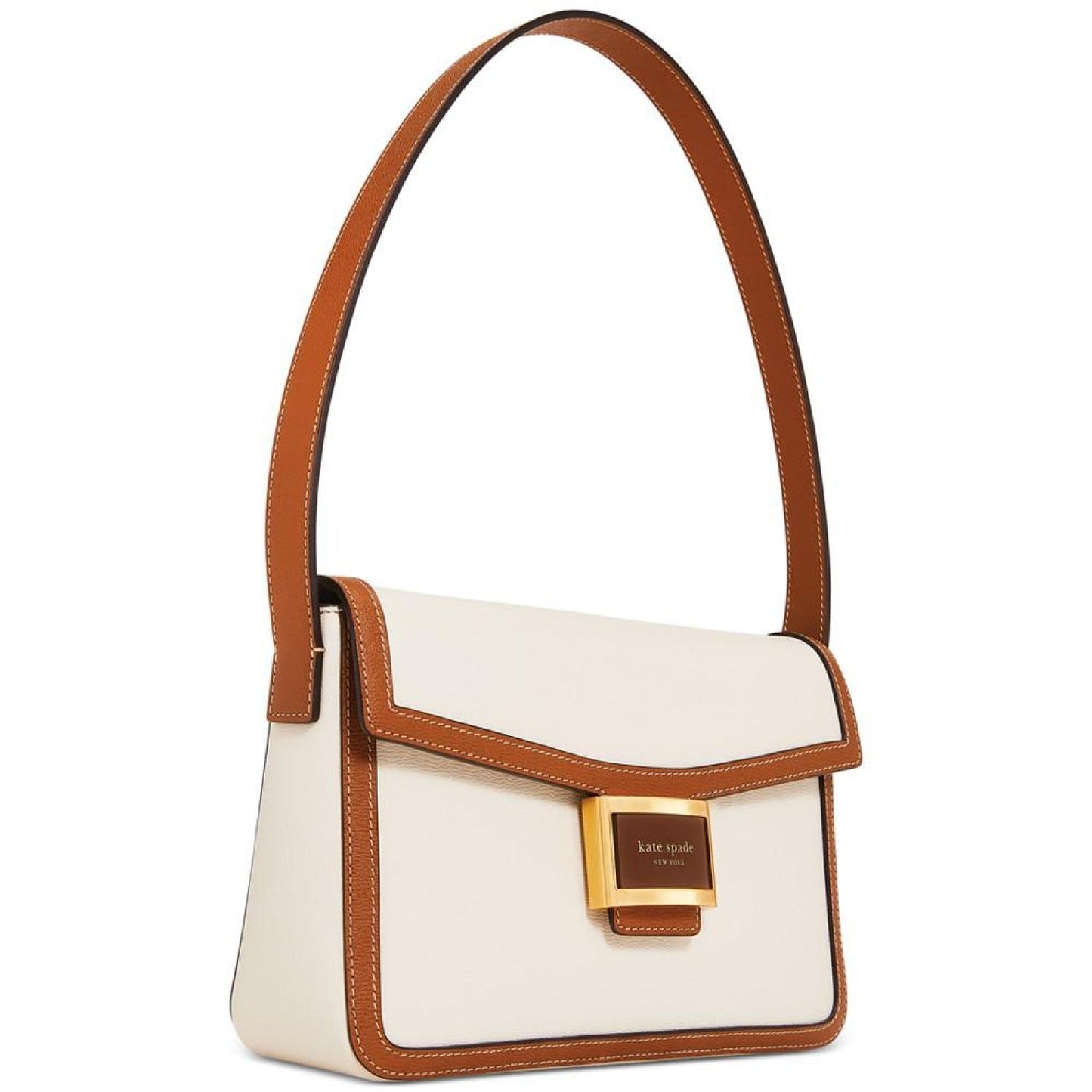 Katy Colorblocked Textured Leather Medium Shoulder Bag
