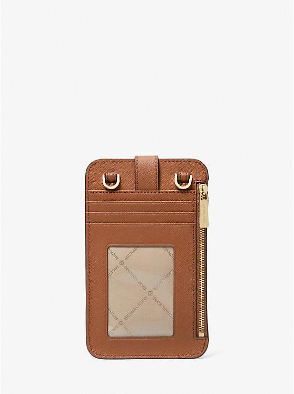 Saffiano Leather Smartphone Crossbody Bag