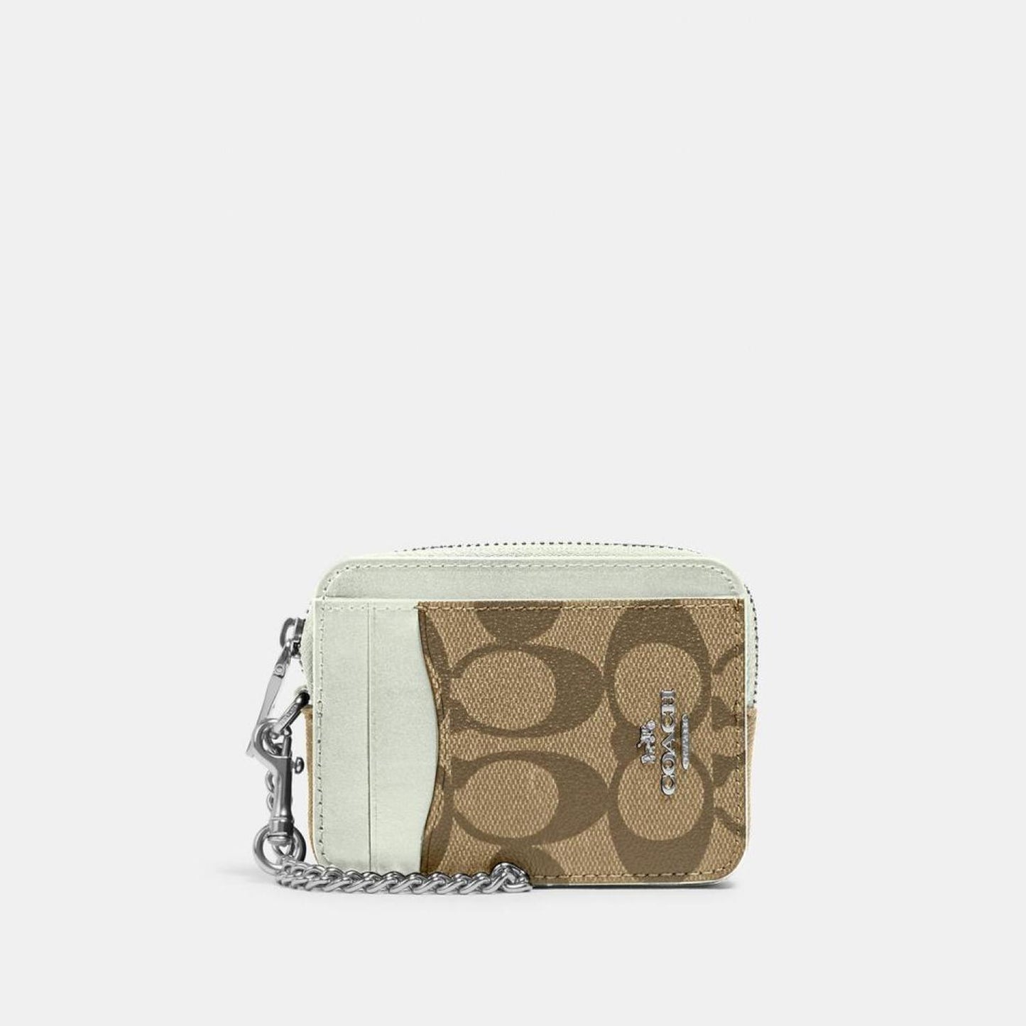 Coach Outlet Zip Card Case In Signature Canvas