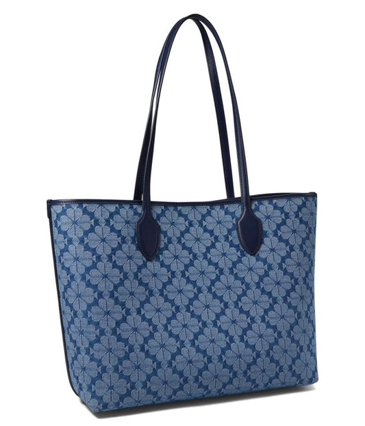 Spade Flower Jacquard Denim Bleecker Large Tote