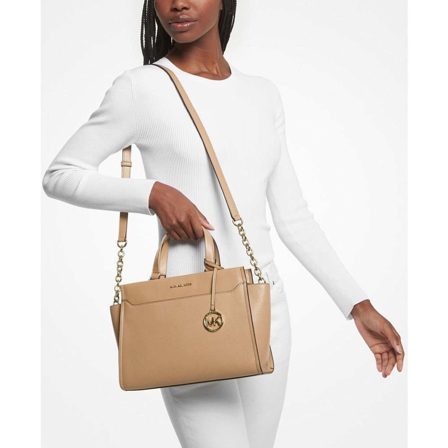Graham Medium Leather Satchel