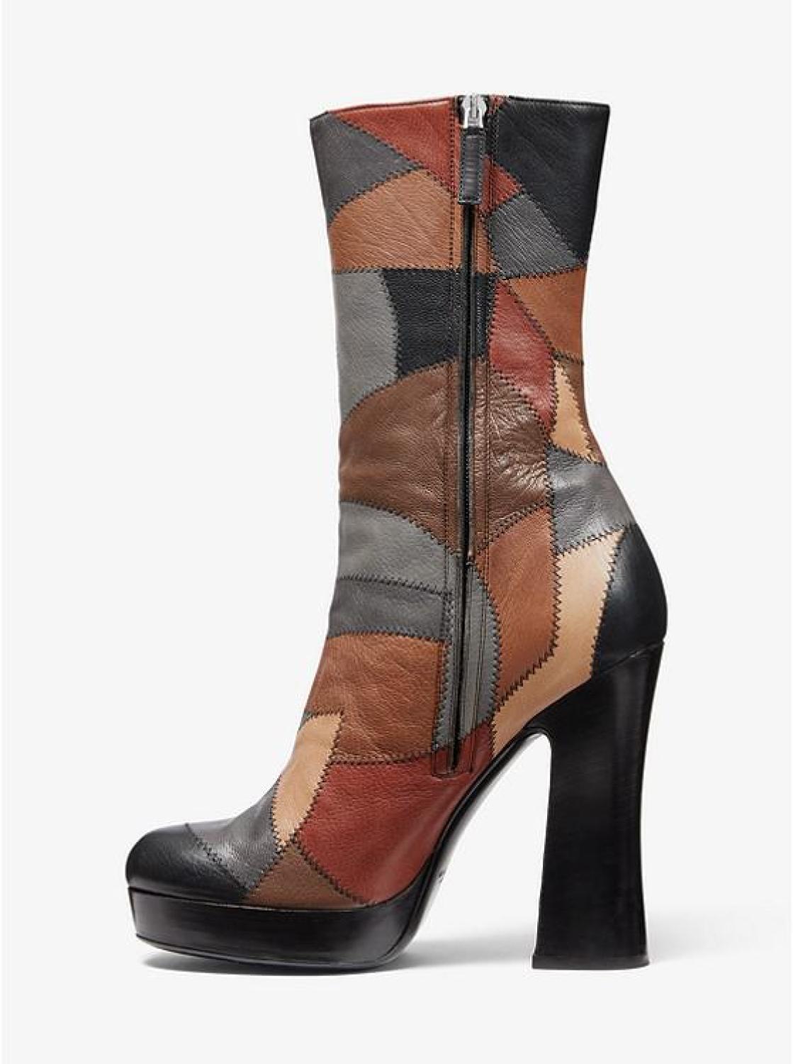Emmy Patchwork Leather Platform Boot