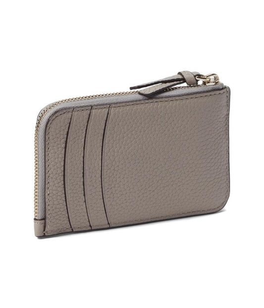 Knott Pebbled Leather Zip Card Holder