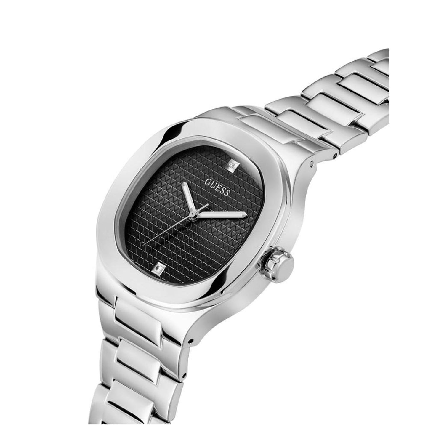Men's Analog Silver-Tone Stainless Steel Watch 42mm
