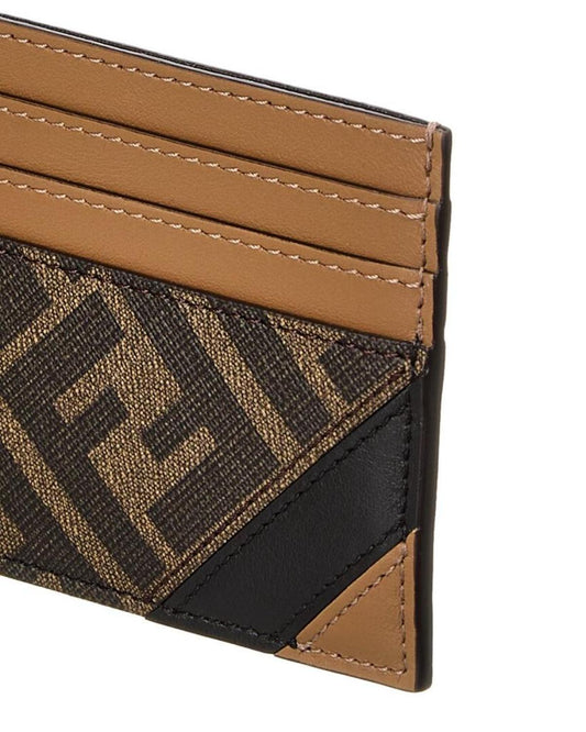 FENDI FF Leather Card Holder