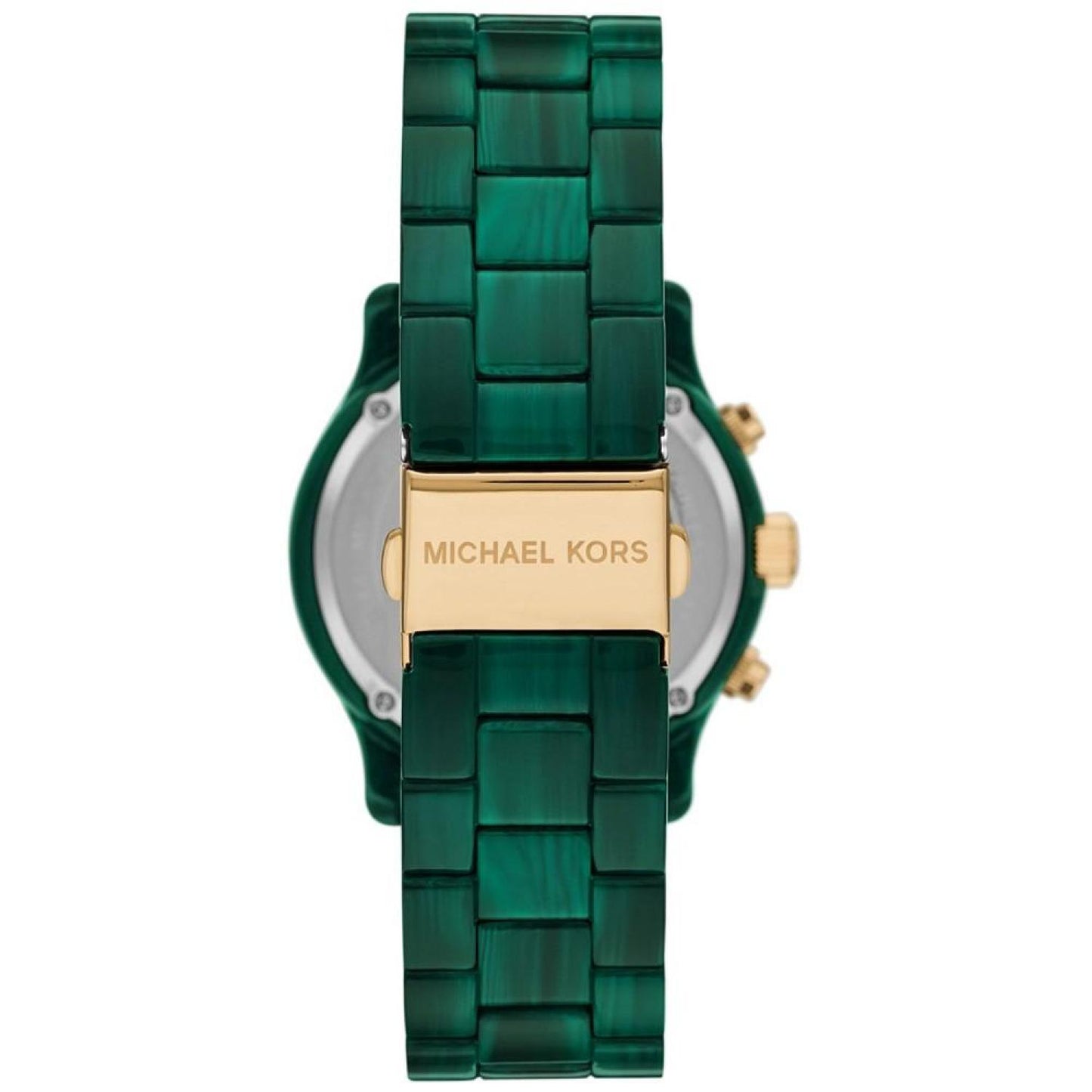Women's Runway Quartz Chronograph Malachite Green Acetate Watch 38mm