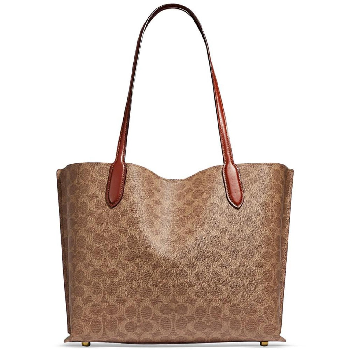 Signature Coated Canvas Willow Tote with Interior Zip Pocket