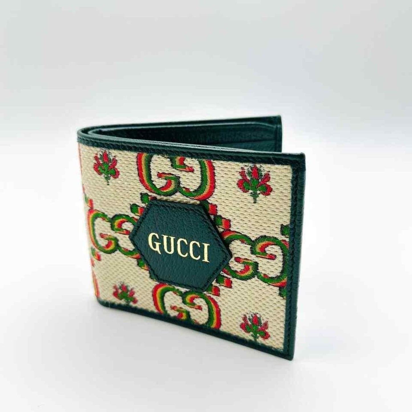 Gucci 100 Centennial Men's Canvas Bifold Wallet