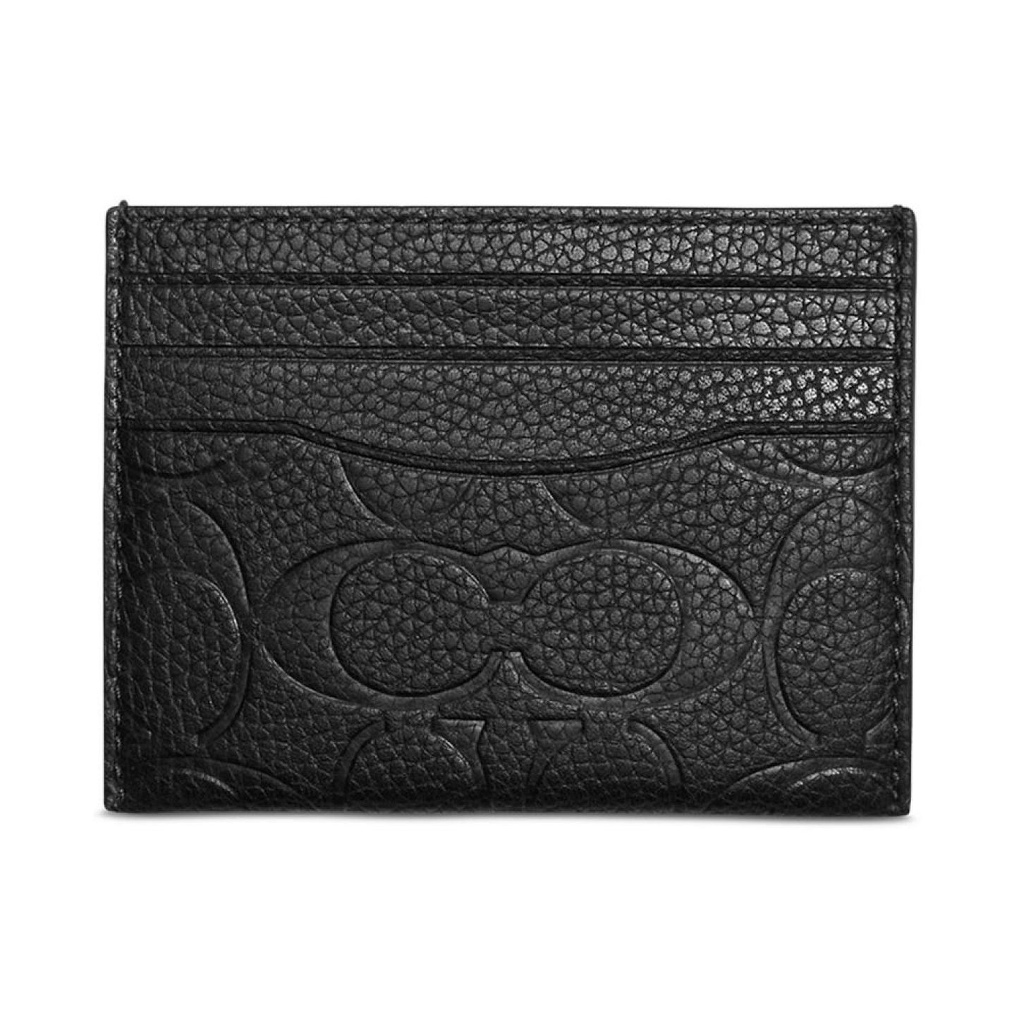 Men's Signature Leather Flat Card Case