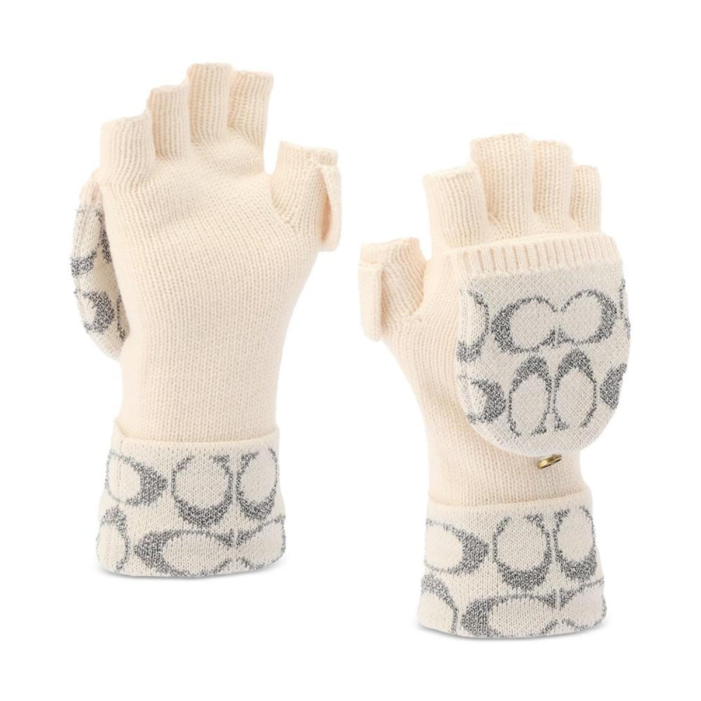 Women's Metallic Pop Top Logo Gloves