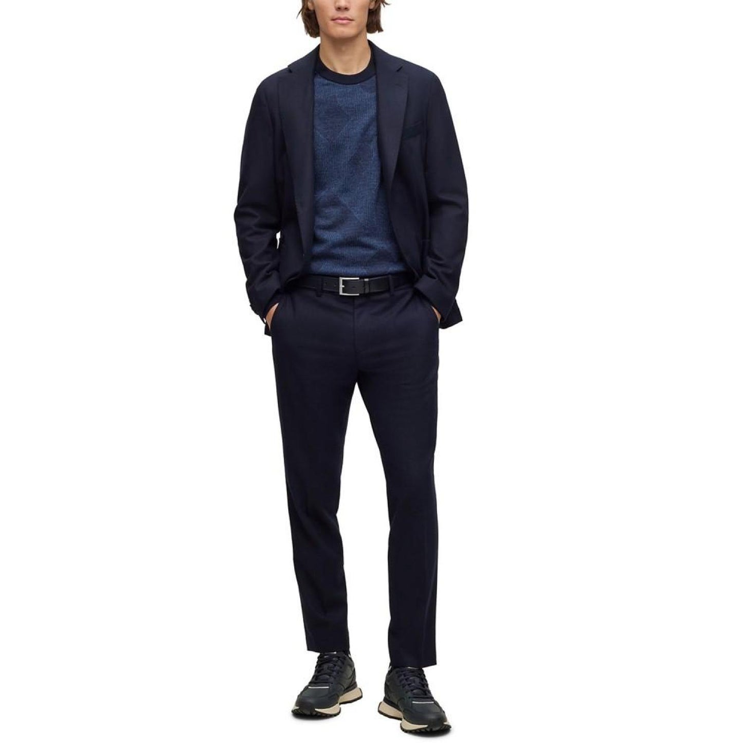Men's Two-Tone Monogram Sweater
