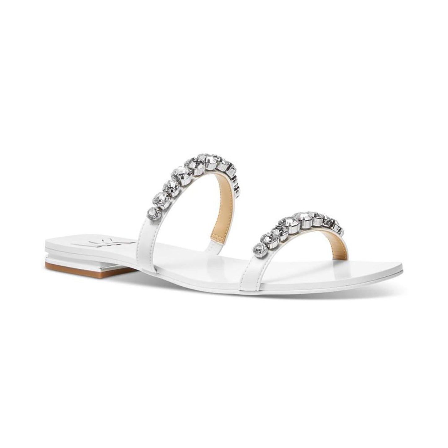 Women's Jessa Rhinestone Slip-On Double Strap Slide Sandals