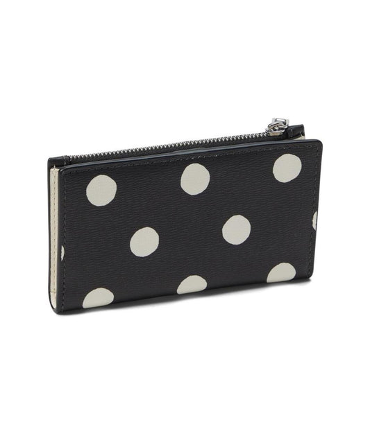 Morgan Sunshine Dot Printed PVC Small Slim Bifold Wallet