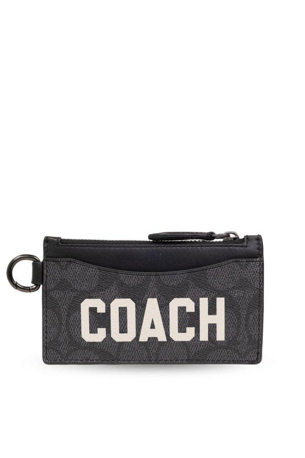 Coach Logo-Stamp Zipped Cardholder
