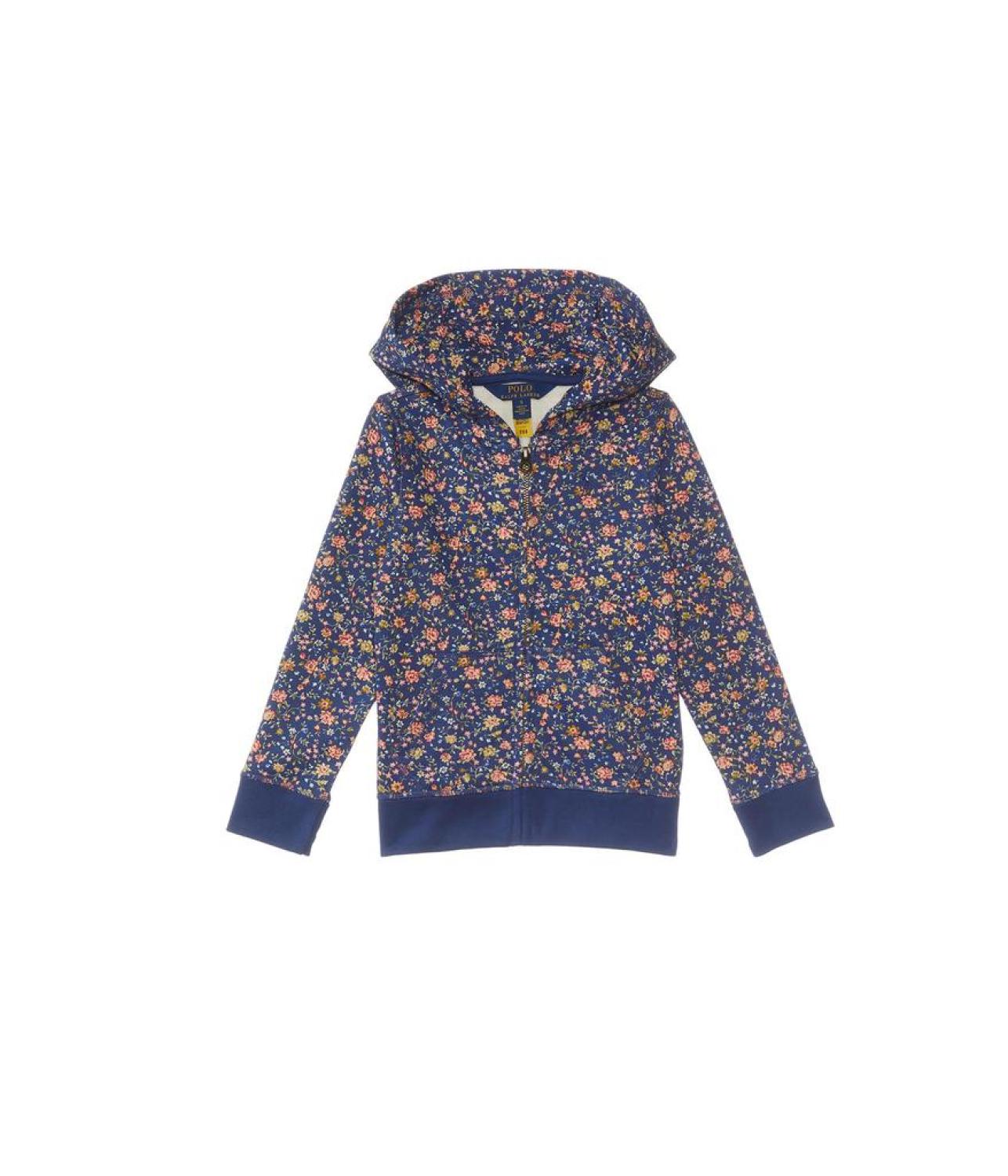 Floral Fleece Full Zip Hoodie