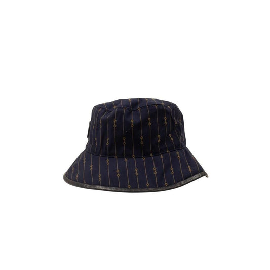 Navy And Beige GG Motif Reversible Bucket Hat