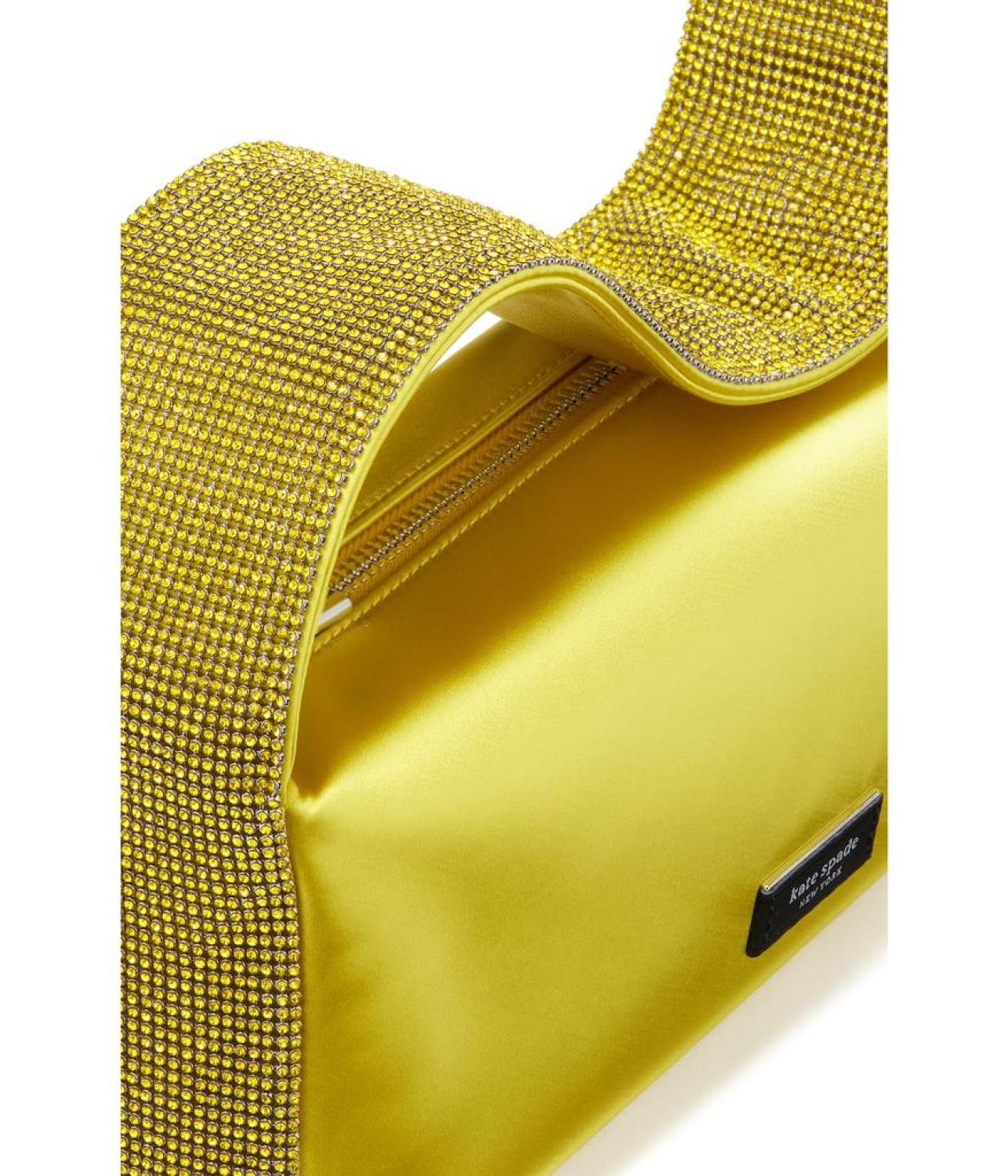 Afterparty Satin and Crystal Embellished Shoulder Bag