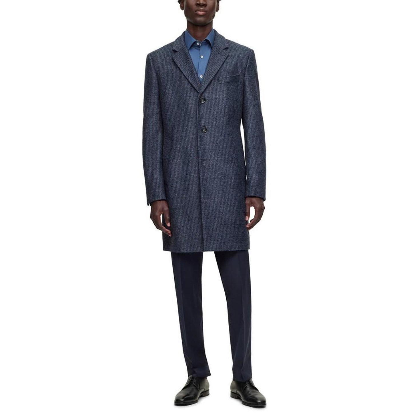 Men's Patterned Slim-Fit Formal Coat