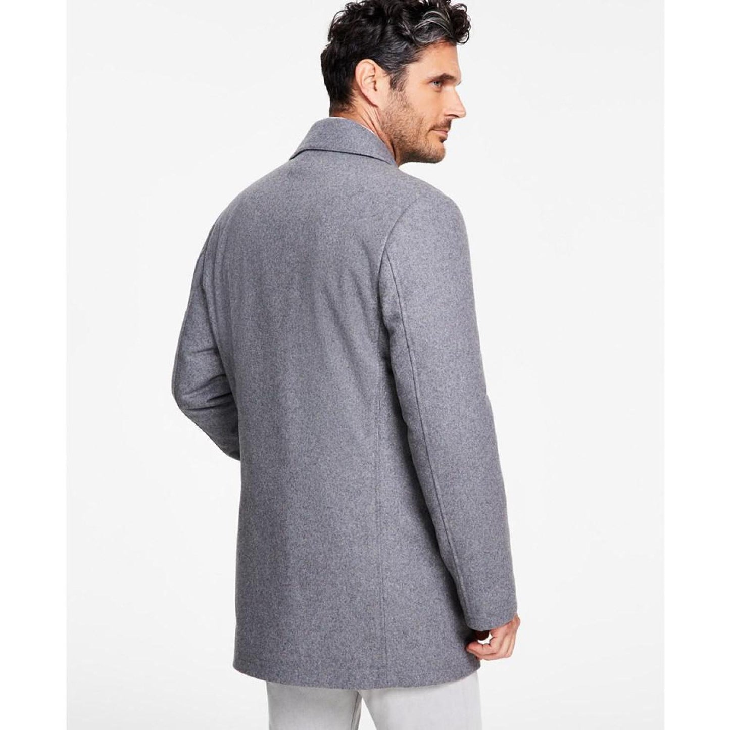 Men's Classic Fit Double-Breasted Wool Blend Peacoats