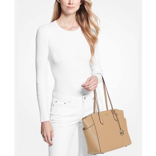 Marilyn Medium Top-Zip Leather Tote