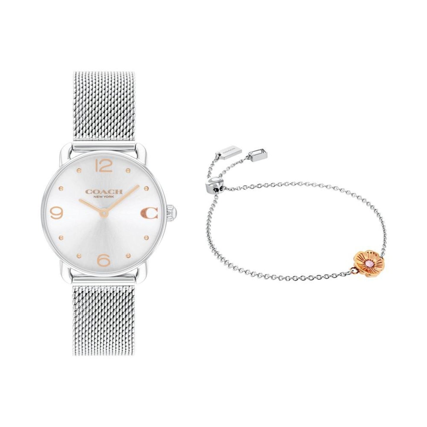 Women's Elliot Silver Stainless Steel Mesh Bracelet Watch 28mm Gift Set