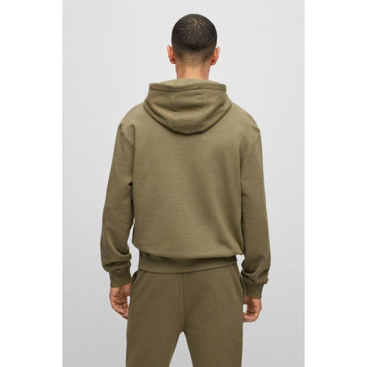 Relaxed-fit cotton hoodie with contrast logo