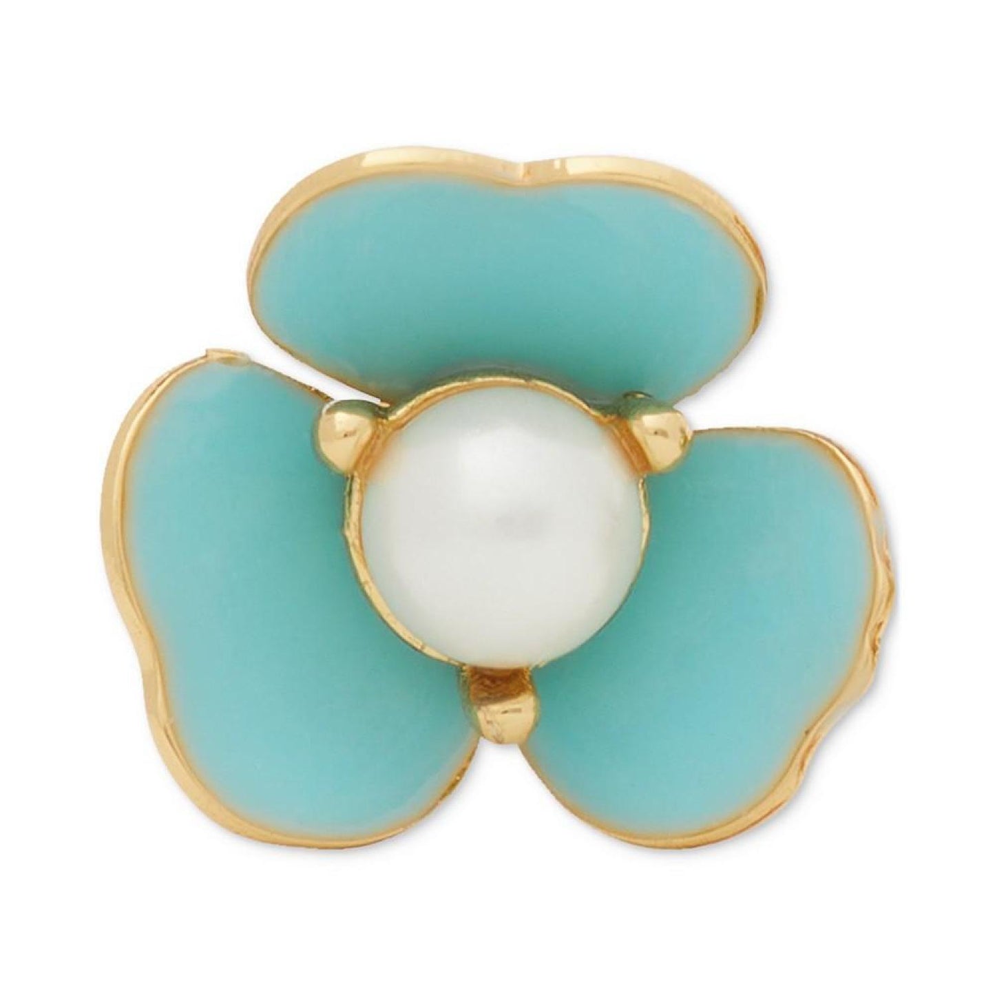 Gold-Tone Imitation Pearl Bouquet Toss Stud Earrings