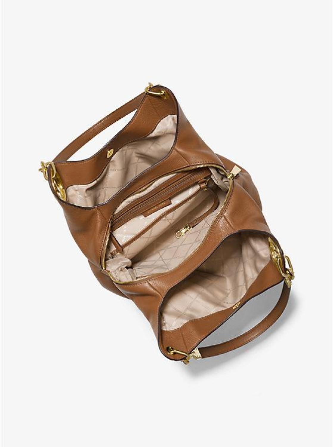 Lillie Large Pebbled Leather Shoulder Bag