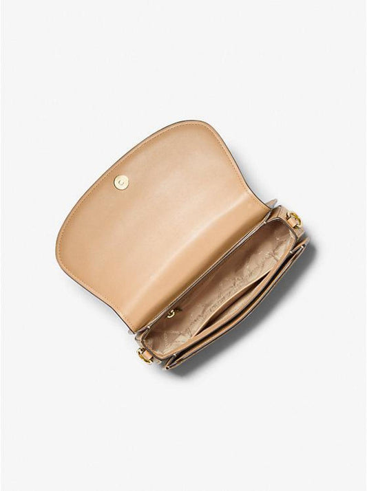 Mila Medium Crocodile Embossed Leather Messenger Bag