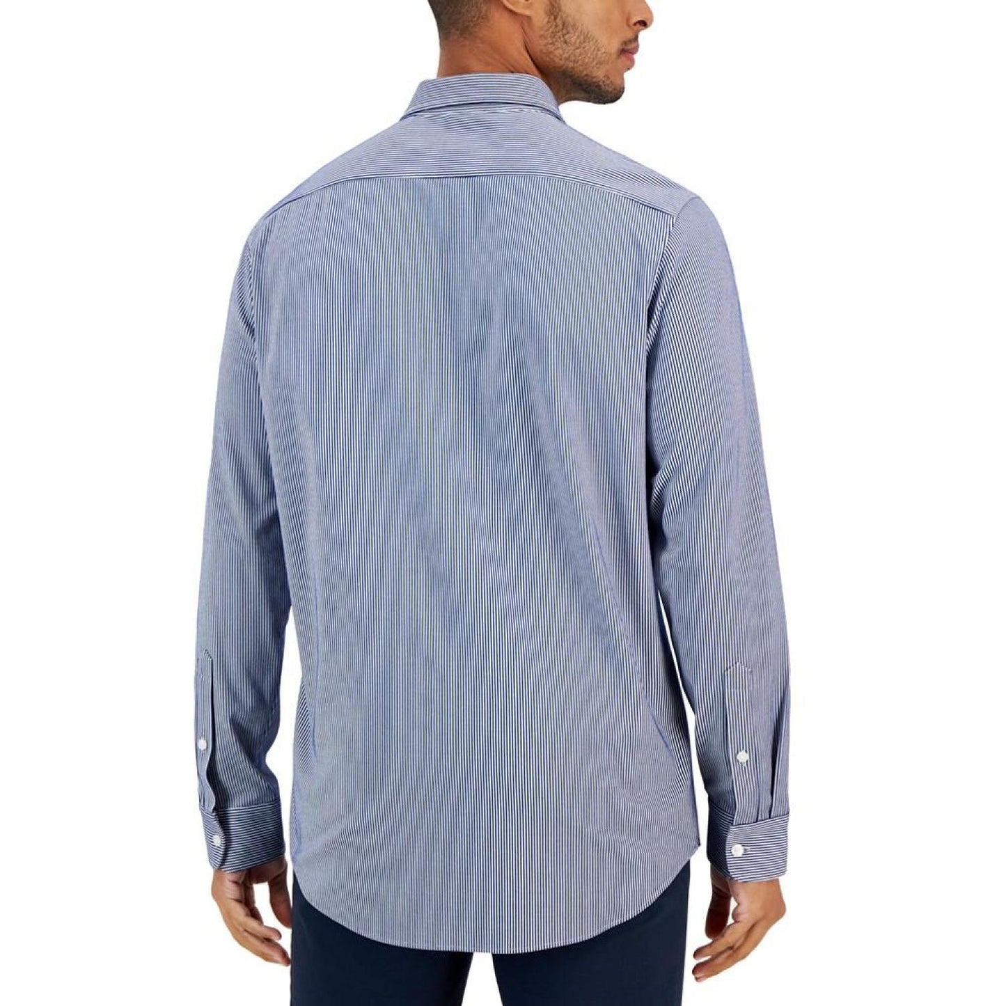 Men's Slim-Fit Stretch Stripe Button-Down Shirt