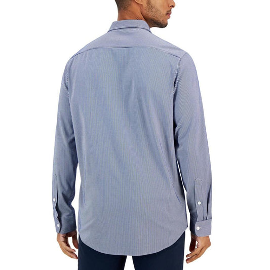 Men's Slim-Fit Stretch Stripe Button-Down Shirt