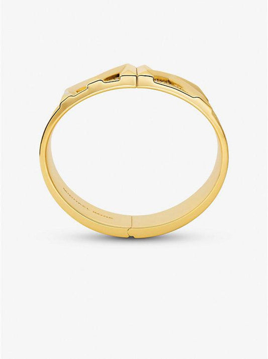 Mott Precious Metal-Plated Brass Pavé Bangle
