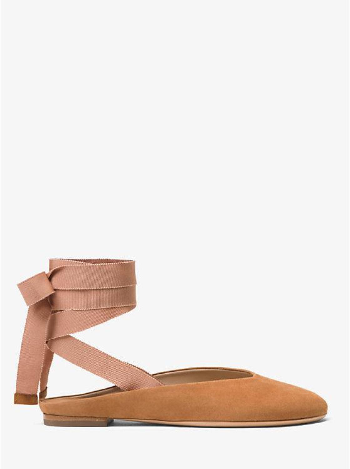 Maren Suede Lace-Up Flat