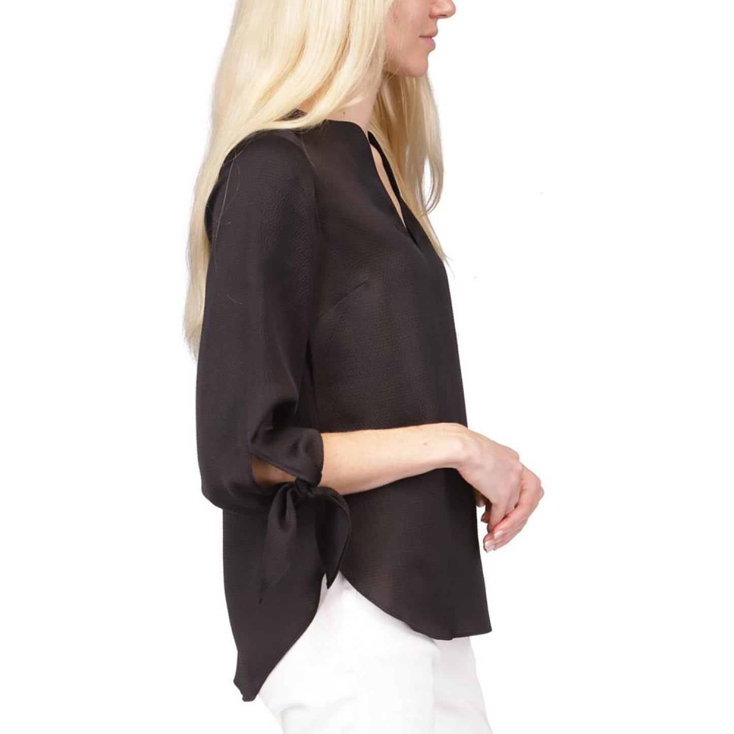 Women's Satin Tie Top, Regular & Petite