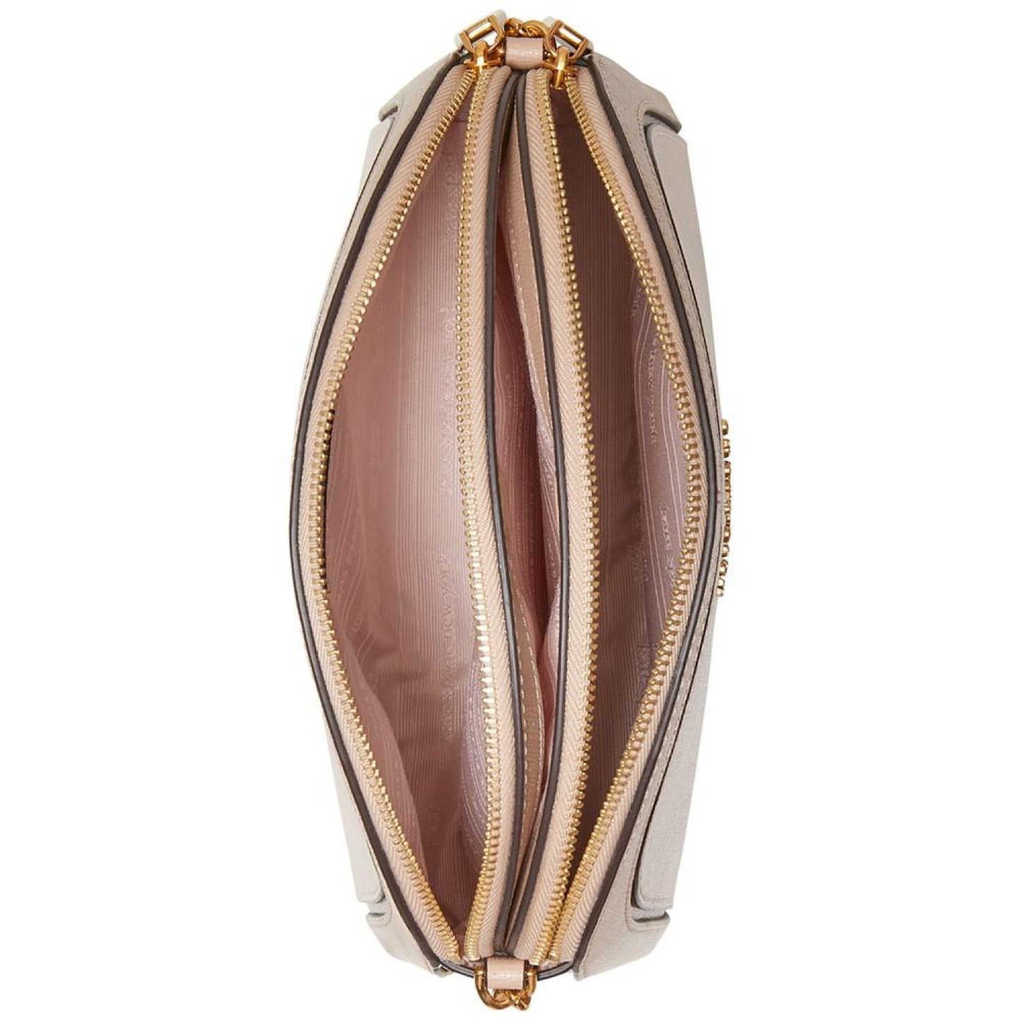 Morgan Colorblocked Saffiano Leather Double Zip Dome Crossbody
