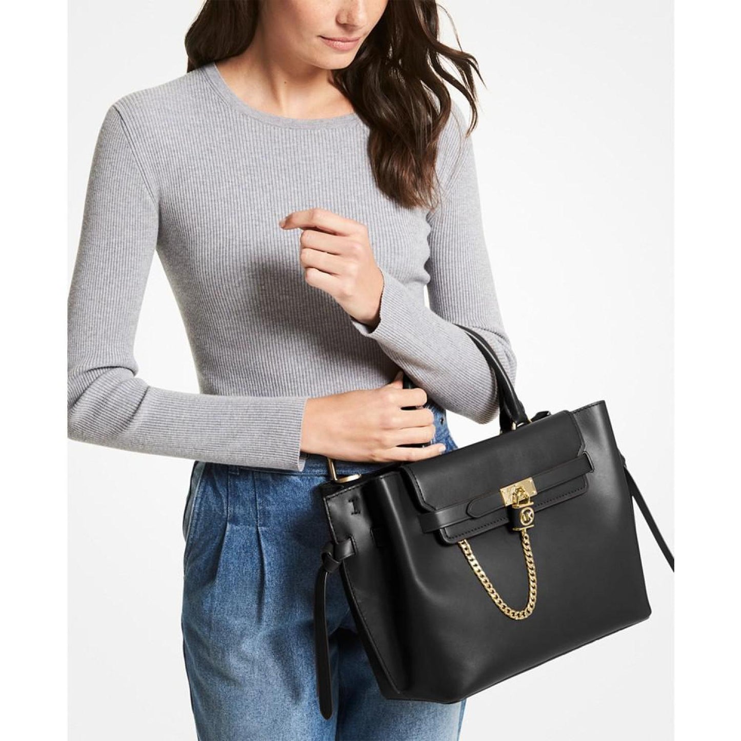 Hamilton Legacy Large Leather Belted Satchel