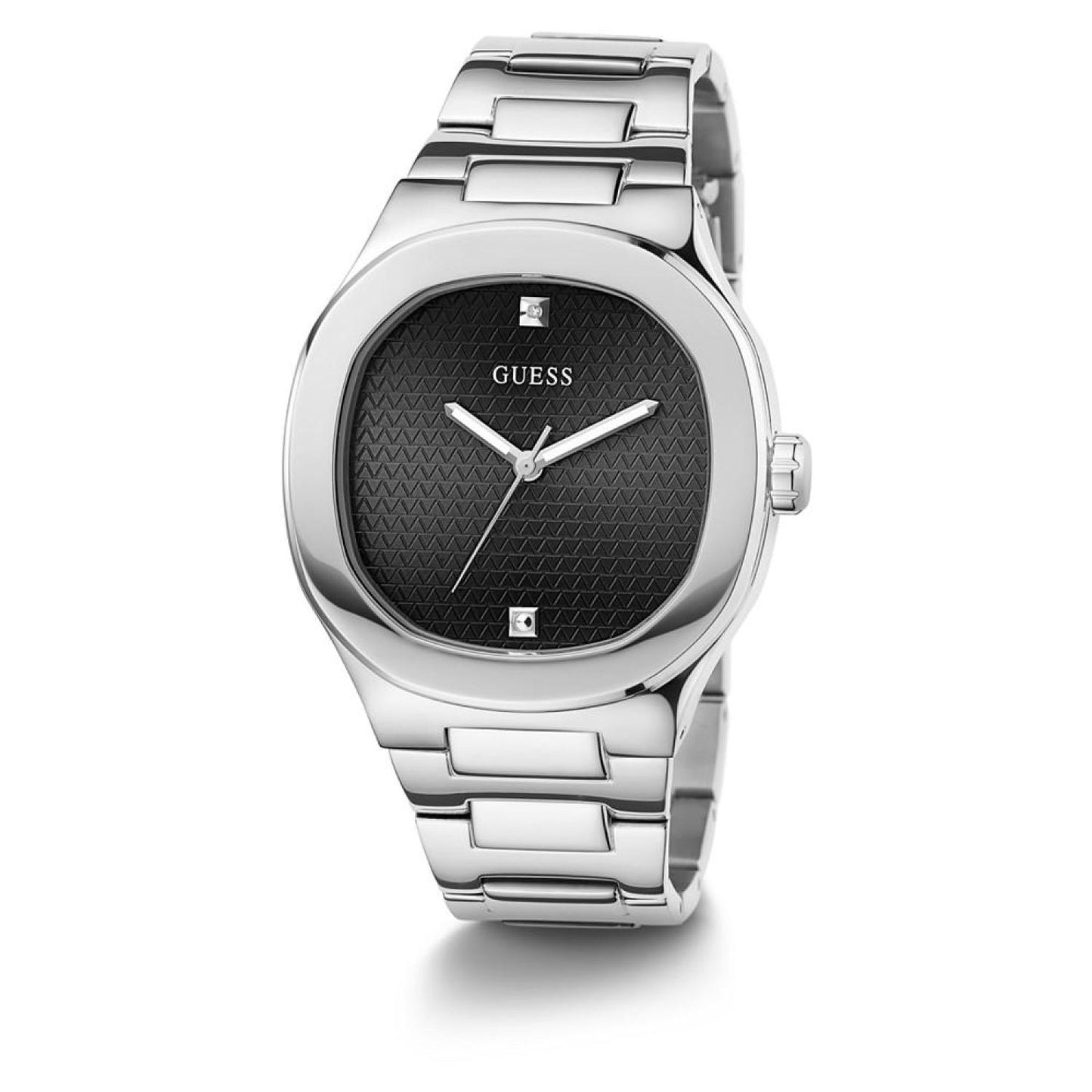 Men's Analog Silver-Tone Stainless Steel Watch 42mm