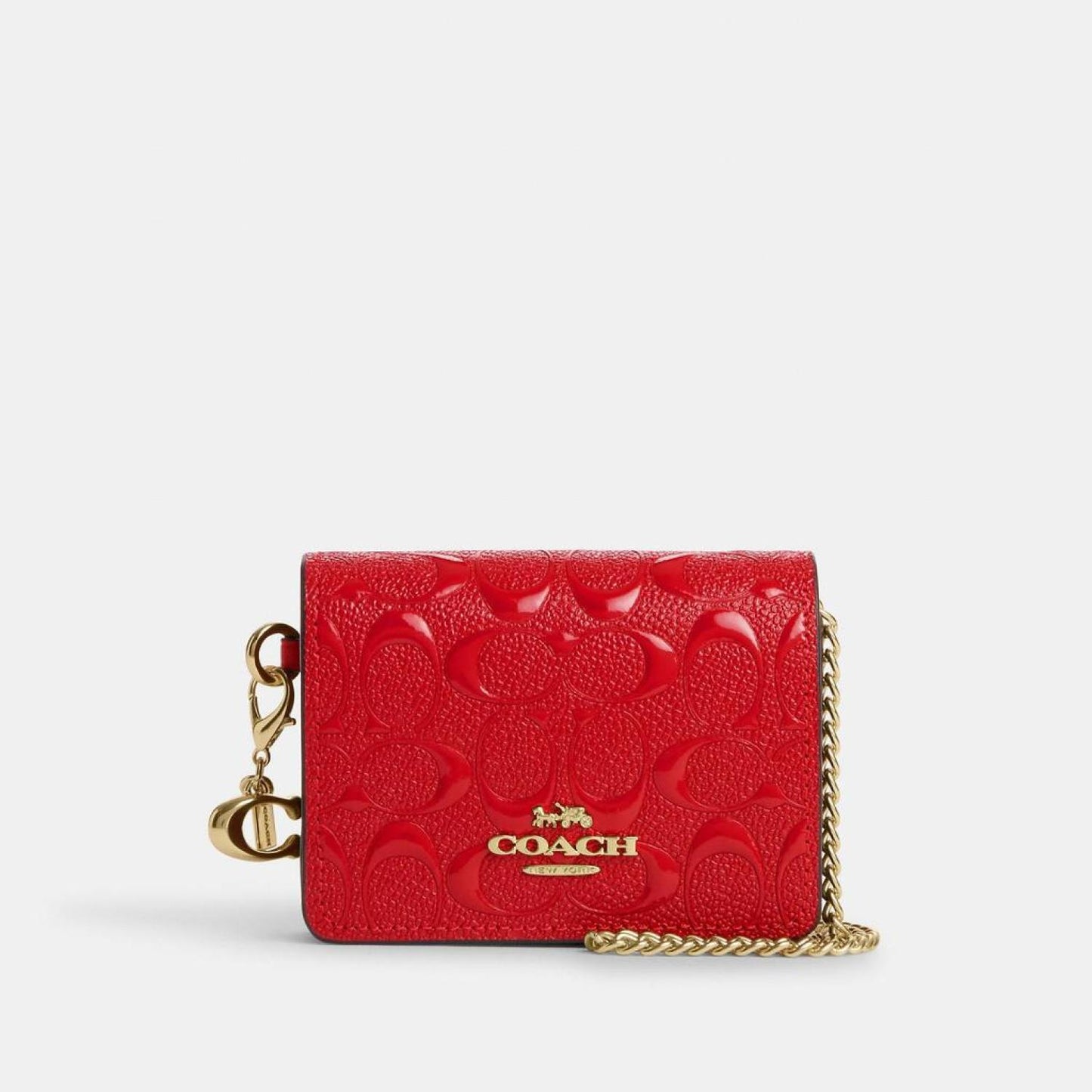 Coach Outlet Boxed Mini Wallet On A Chain In Signature Leather