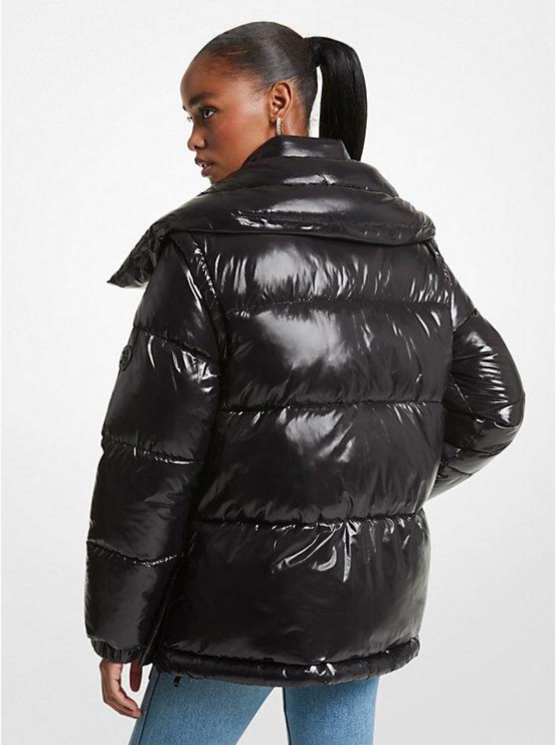 2-in-1 Quilted Nylon Puffer Jacket