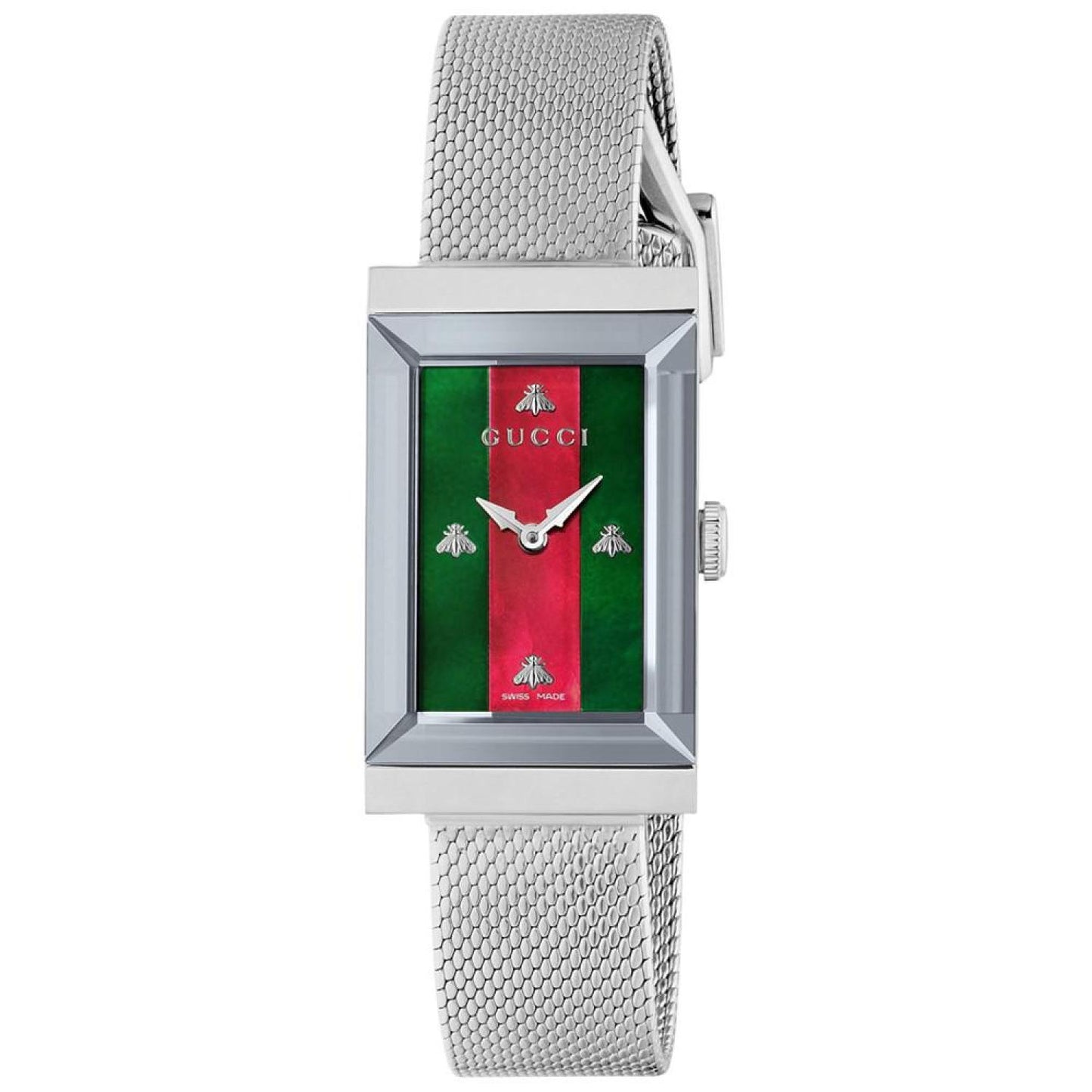 G-Frame Stainless Steel Mesh Bracelet Watch 21x34mm