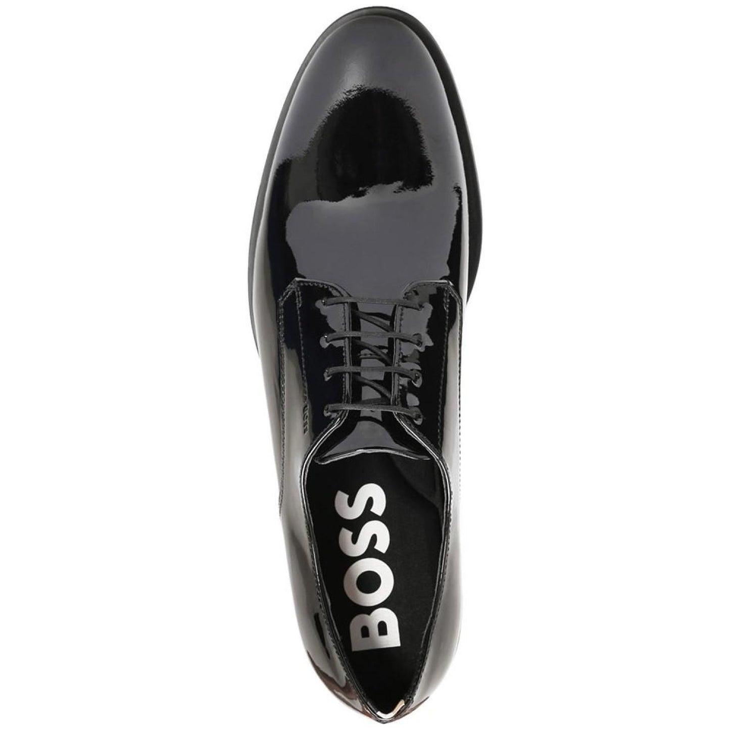 Hugo Boss Men's Patent Leather Colby Printed Derby Dress Shoe
