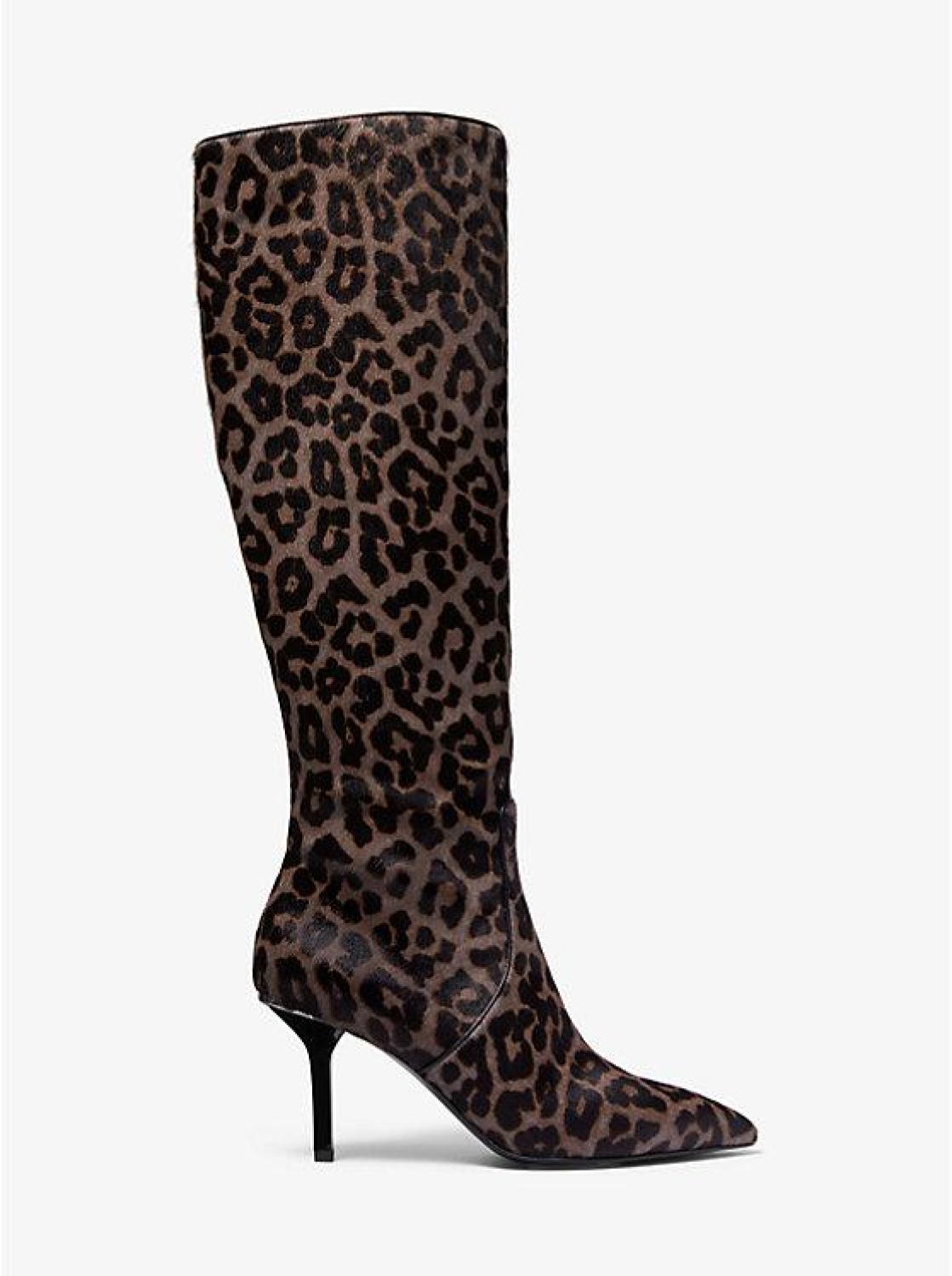 Katerina Leopard Calf Hair Knee-High Boot