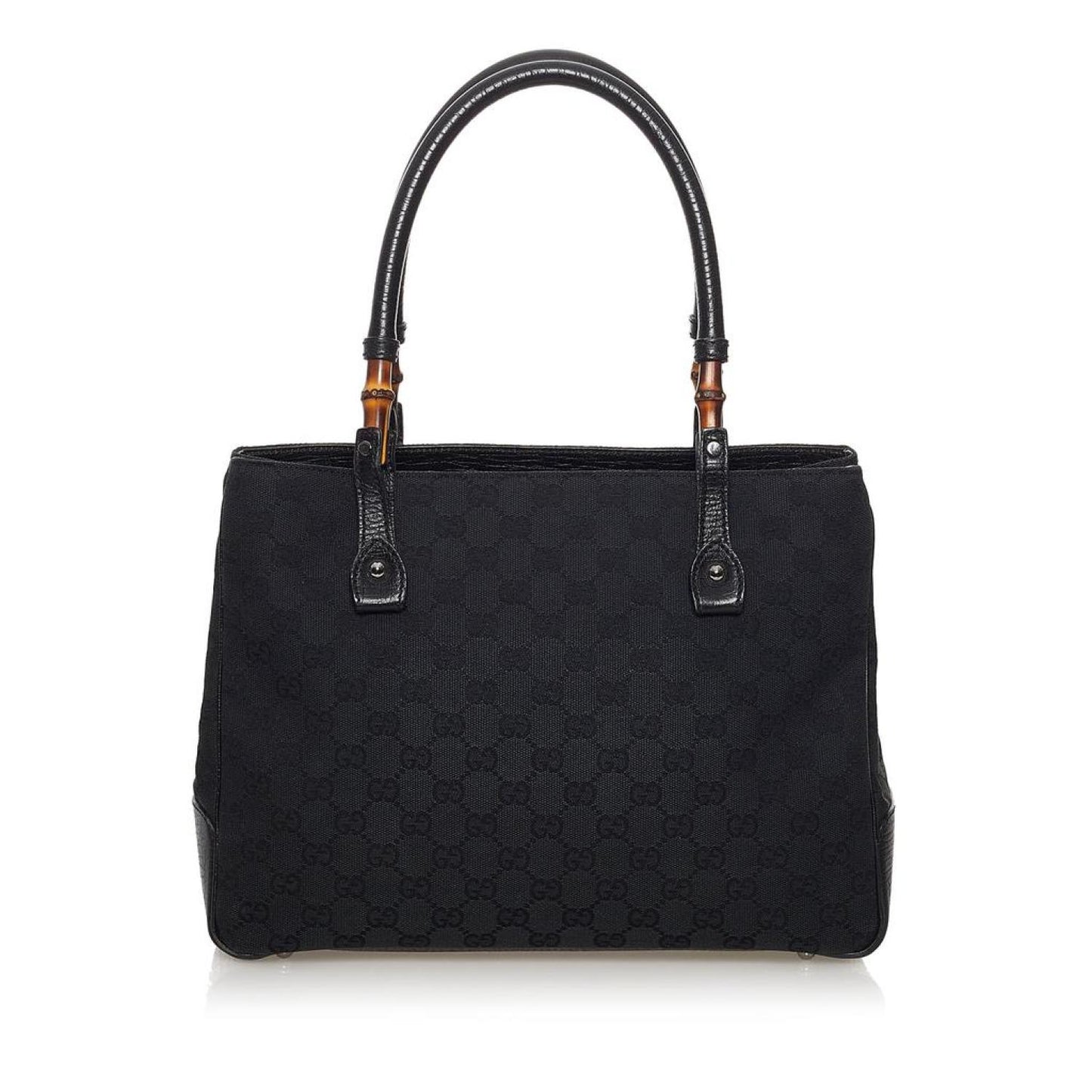 Gucci Bamboo GG Canvas Handbag (Pre-Owned)
