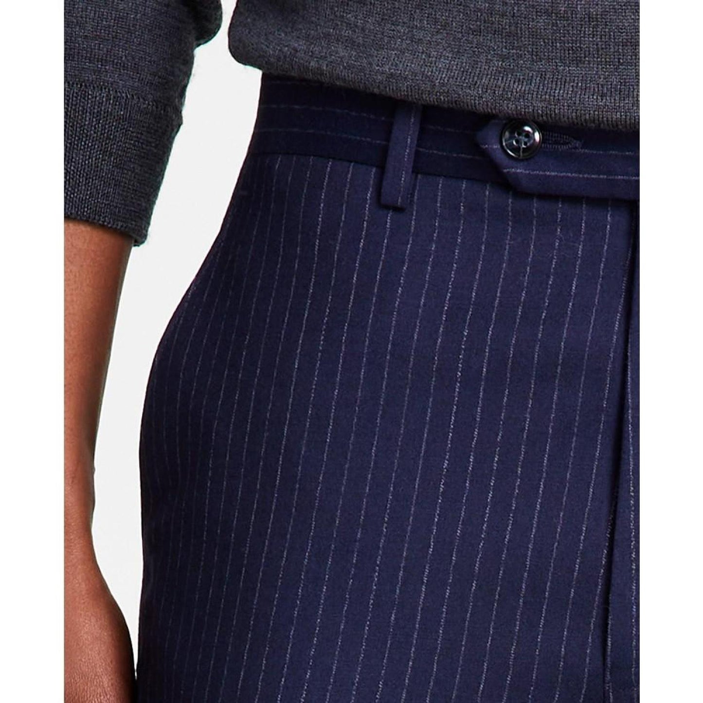Men's Pinstripe Classic-Fit Wool Stretch Suit Separate Pants