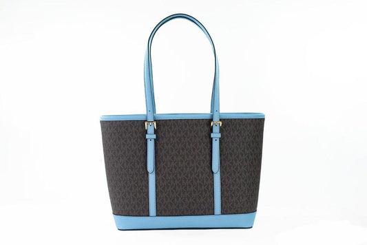 Michael Kors Jet Set Travel Small blue PVC Shoulder Tote Bag Women's Purse