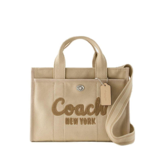 Coach Logo Flocked Zip-Up Tote Bag