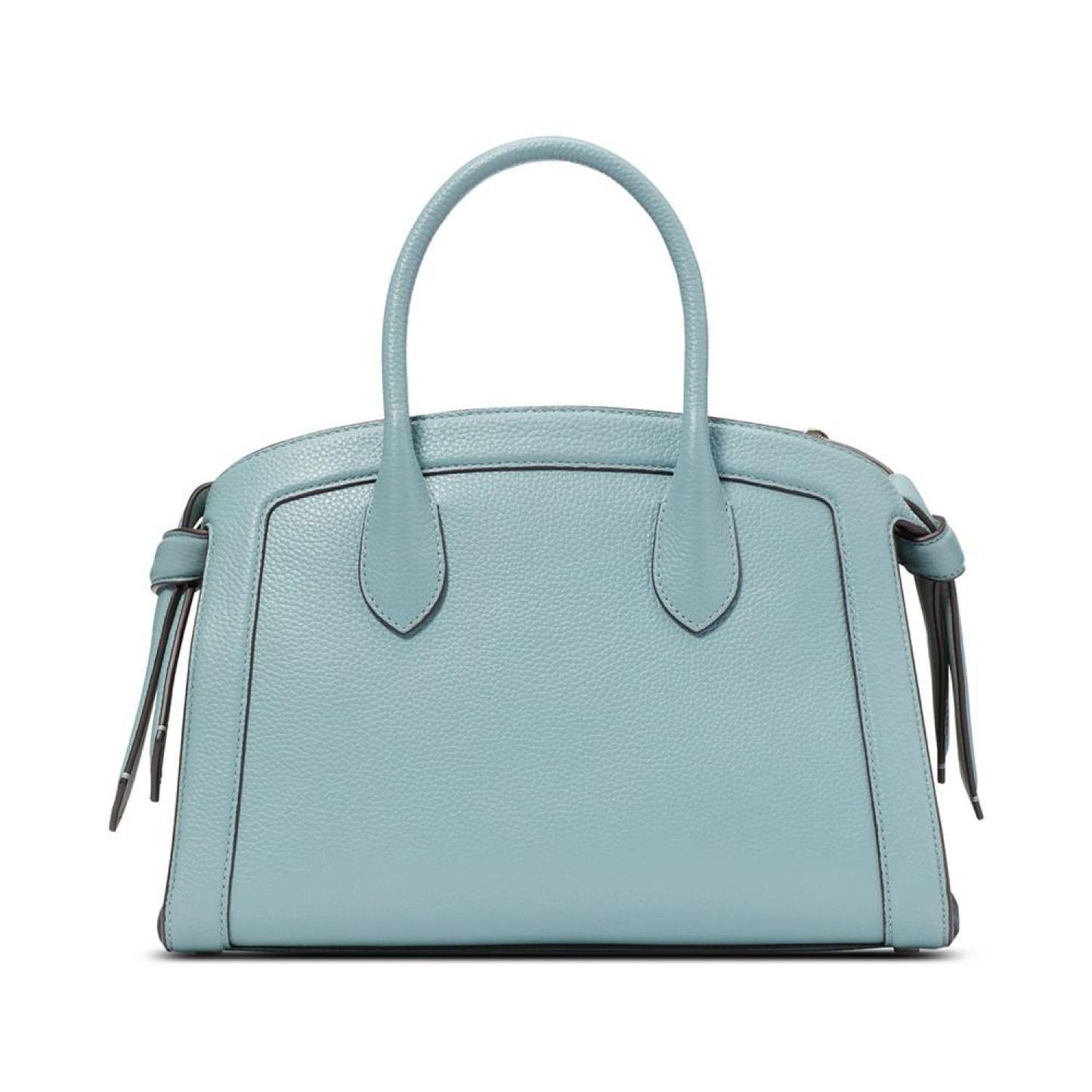 Knott Colorblocked Pebbled Leather and Suede Medium Zip Top Satchel