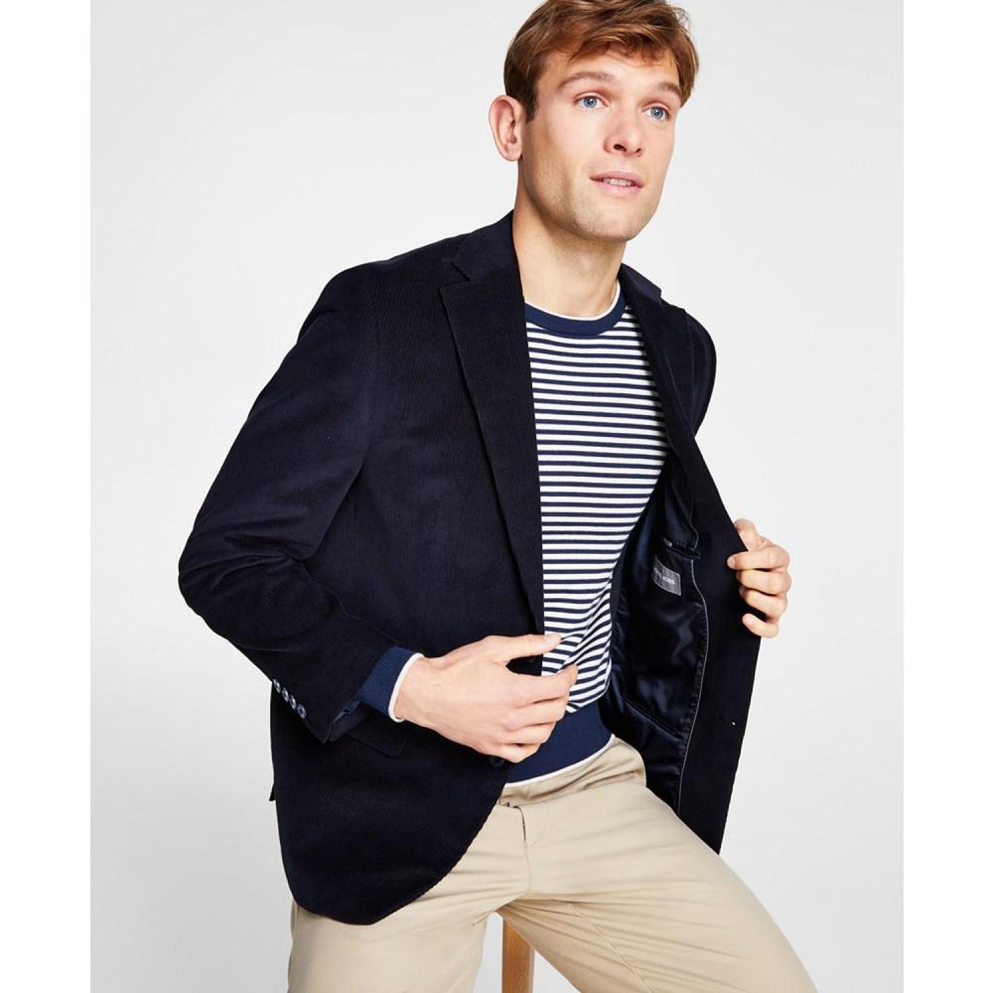 Men's Classic-Fit Stretch Corduroy Solid Sport Coat