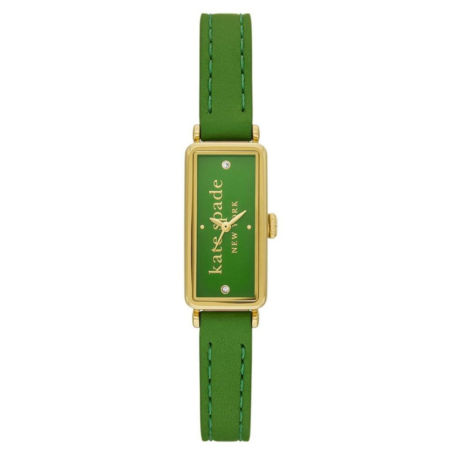 Women's Rosedale Three Hand Quartz Green Leather Watch 32mm